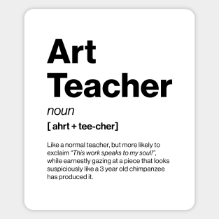 Funny Art Teacher Dictionary Definition Primary Magnet